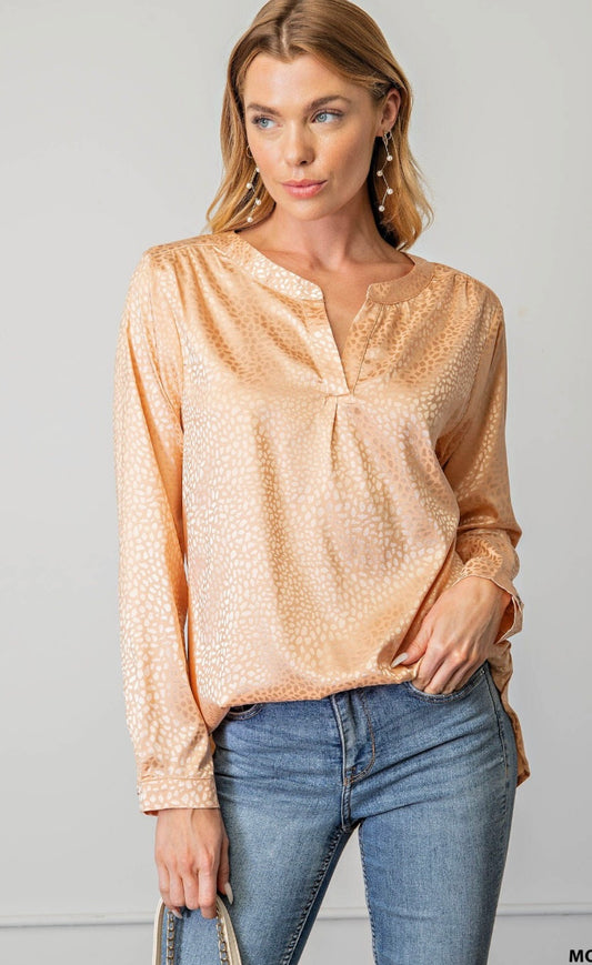 The Gold Sateen Top