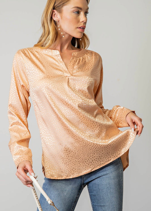 The Gold Sateen Top