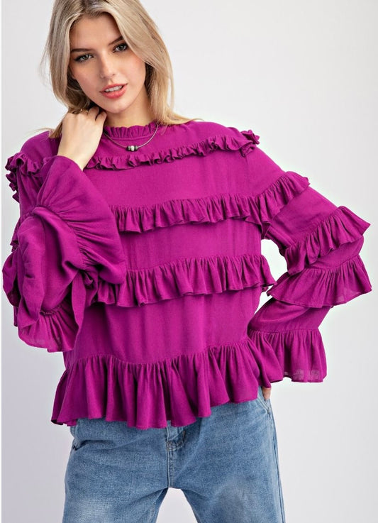 The Orchid Tiered Ruffle Top