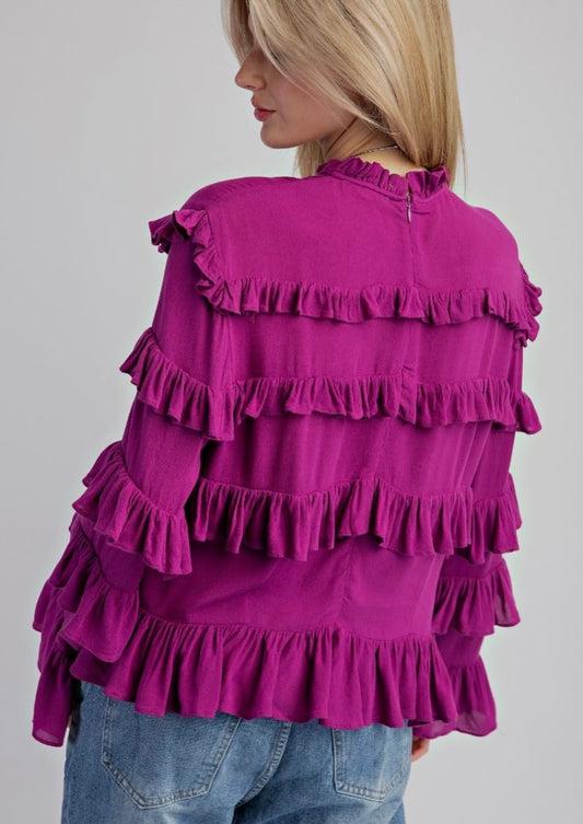 The Orchid Tiered Ruffle Top